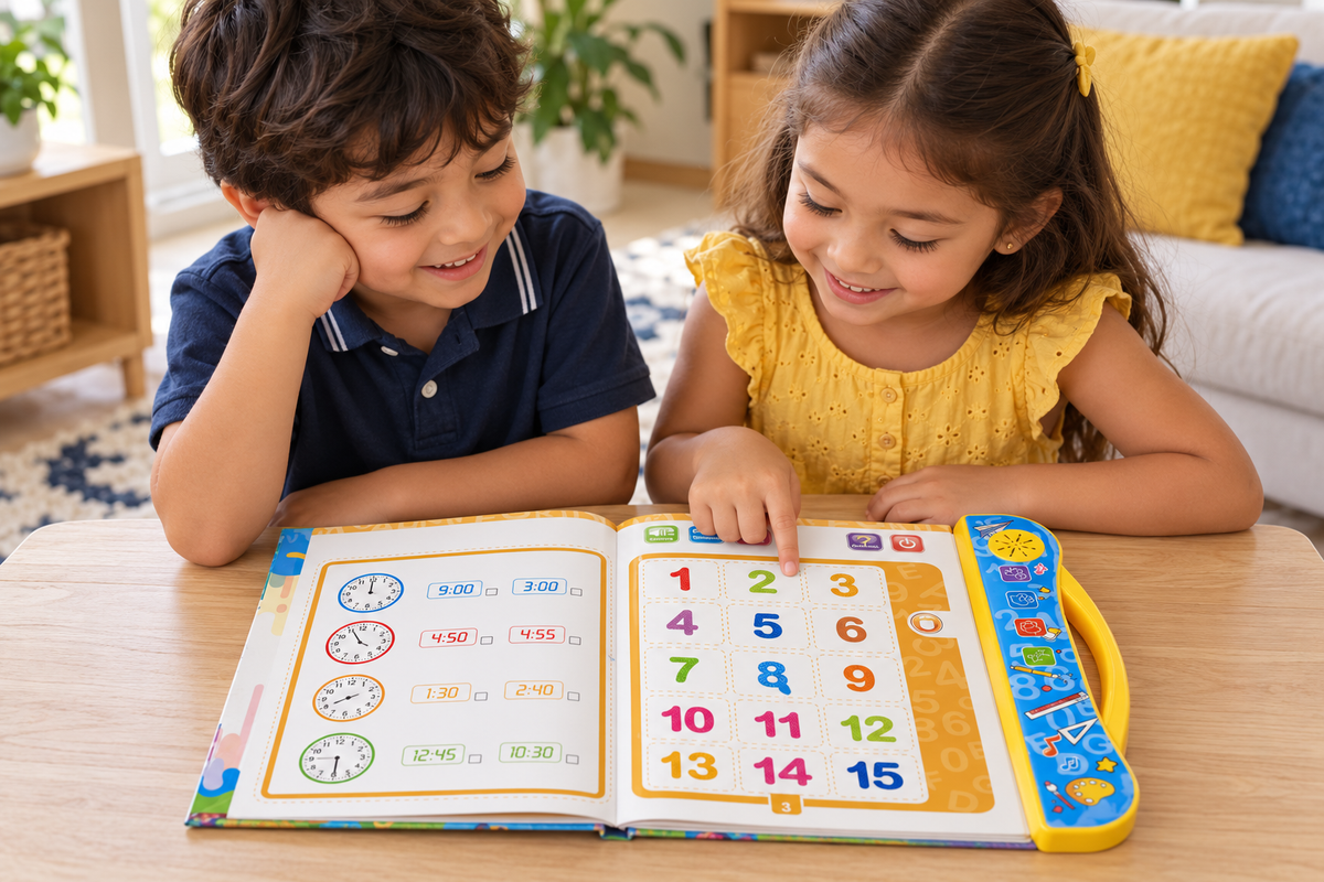 Dos niños compartiendo el libro